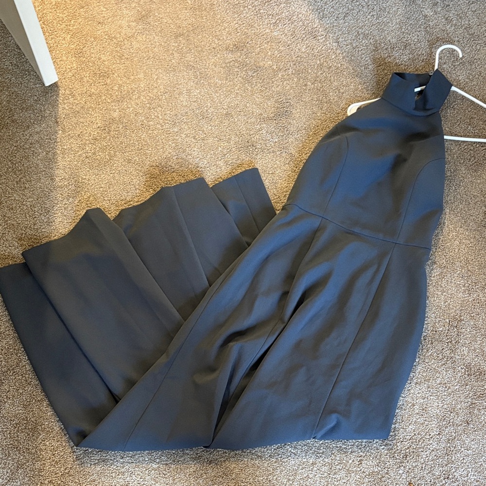 Elegant Navy Blue Halter dress